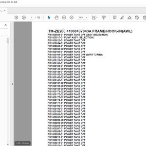 Tadano Crane TM-ZE260 41008407043A FRAME/HOOK-IN(AWL) Parts Manual PDF