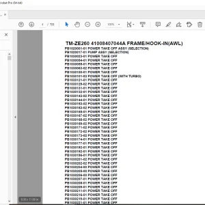 Tadano Crane TM-ZE260 41008407044A FRAME/HOOK-IN(AWL) Parts Manual PDF