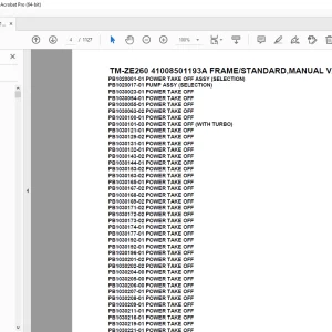 Tadano TM-ZE260 41008501193A FRAME/STANDARD,VALVE,HOOK-IN Parts Manual PDF