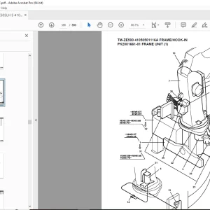 Tadano Crane TM-ZE500 41050501116A FRAME/HOOK-IN Parts Manual PDF