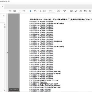 Tadano TM-ZF230 41110110130A FRAME/STD,REMOTE-RADIO CONT. Parts Manual PDF