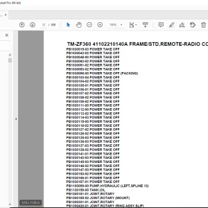 Tadano TM-ZF360 41102210140A FRAME/STD,REMOTE-RADIO CONT. Parts Manual PDF