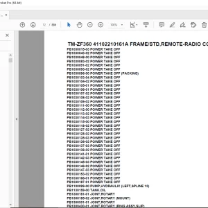 Tadano TM-ZF360 41102210161A FRAME/STD,REMOTE-RADIO CONT Parts Manual PDF