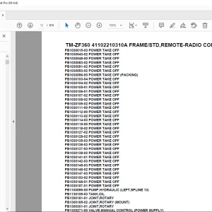 Tadano TM-ZF360 41102210310A FRAME/STD,REMOTE-RADIO CONT. Parts Manual PDF