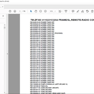 Tadano TM-ZF360 41102210320A FRAME/SL,REMOTE-RADIO CONT Parts Manual PDF