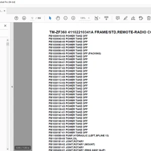 Tadano TM-ZF360 41102210341A FRAME/STD,REMOTE-RADIO CONT Parts Manual PDF