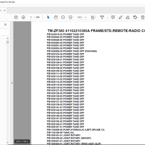 Tadano TM-ZF360 41102210360A FRAME/STD,REMOTE-RADIO CONT Parts Manual PDF