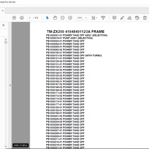 Tadano Crane TM-ZX250 41048401123A FRAME Parts Manual - PDF DOWNLOAD