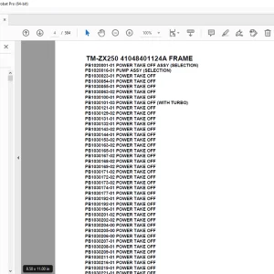 Tadano Crane TM-ZX250 41048401124A FRAME Parts Manual - PDF DOWNLOAD