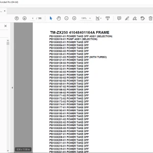 Tadano Crane TM-ZX250 41048401164A FRAME Parts Manual - PDF DOWNLOAD