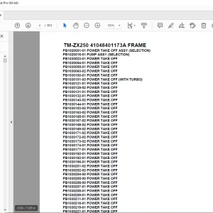Tadano Crane TM-ZX250 41048401173A FRAME Parts Manual - PDF DOWNLOAD