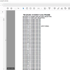 Tadano Crane TM-ZX260 41008601124A FRAME Parts Manual - PDF DOWNLOAD