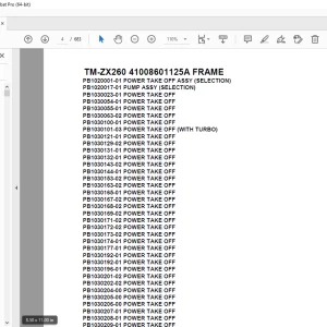 Tadano Crane TM-ZX260 41008601135A FRAME Parts Manual - PDF DOWNLOAD