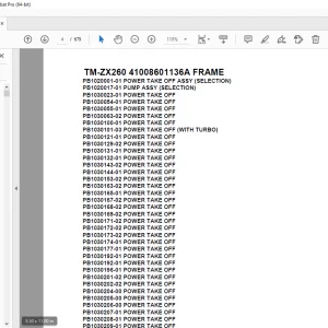 Tadano Crane TM-ZX260 41008601136A FRAME Parts Manual - PDF DOWNLOAD