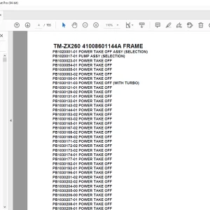 Tadano Crane TM-ZX260 41008601144A FRAME Parts Manual - PDF DOWNLOAD