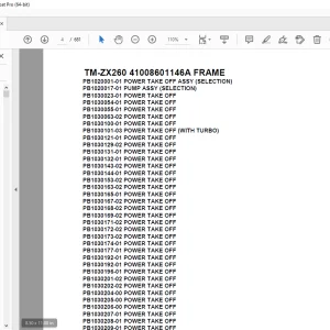 Tadano Crane TM-ZX260 41008601146A FRAME Parts Manual - PDF DOWNLOAD