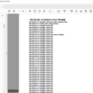 Tadano Crane TM-ZX260 41008601153A FRAME Parts Manual - PDF DOWNLOAD