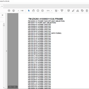 Tadano Crane TM-ZX260 41008601153A FRAME Parts Manual - PDF DOWNLOAD