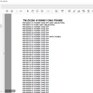Tadano Crane TM-ZX260 41008601156A FRAME Parts Manual - PDF DOWNLOAD