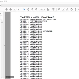Tadano Crane TM-ZX260 41008601164A FRAME Parts Manual - PDF DOWNLOAD