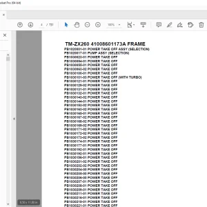 Tadano Crane TM-ZX260 41008601173A FRAME Parts Manual - PDF DOWNLOAD