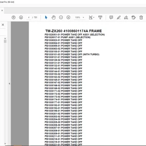 Tadano Crane TM-ZX260 41008601174A FRAME Parts Manual - PDF DOWNLOAD