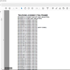 Tadano Crane TM-ZX260 41008601176A FRAME Parts Manual - PDF DOWNLOAD