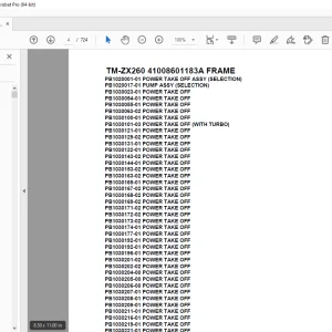 Tadano Crane TM-ZX260 41008601183A FRAME Parts Manual - PDF DOWNLOAD