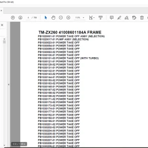 Tadano Crane TM-ZX260 41008601184A FRAME Parts Manual - PDF DOWNLOAD