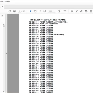 Tadano Crane TM-ZX260 41008601185A FRAME Parts Manual - PDF DOWNLOAD