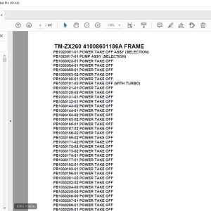 Tadano Crane TM-ZX260 41008601186A FRAME Parts Manual - PDF DOWNLOAD