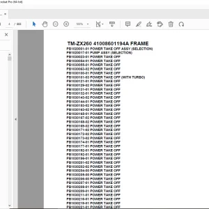 Tadano Crane TM-ZX260 41008601194A FRAME Parts Manual - PDF DOWNLOAD