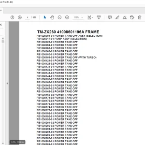 Tadano Crane TM-ZX260 41008601196A FRAME Parts Manual - PDF DOWNLOAD