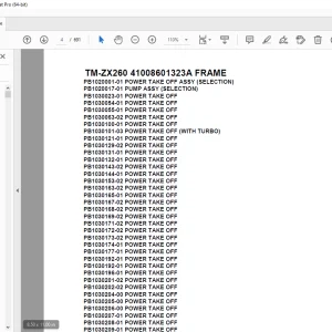 Tadano Crane TM-ZX260 41008601323A FRAME Parts Manual - PDF DOWNLOAD