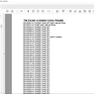 Tadano Crane TM-ZX260 41008601325A FRAME Parts Manual - PDF DOWNLOAD