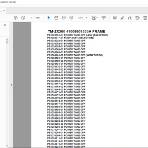 Tadano Crane TM-ZX260 41008601333A FRAME Parts Manual - PDF DOWNLOAD