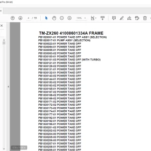 Tadano Crane TM-ZX260 41008601334A FRAME Parts Manual - PDF DOWNLOAD