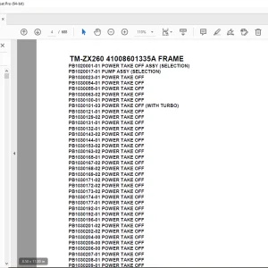 Tadano Crane TM-ZX260 41008601335A FRAME Parts Manual - PDF DOWNLOAD