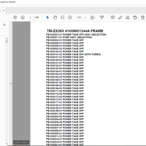 Tadano Crane TM-ZX260 41008601344A FRAME Parts Manual - PDF DOWNLOAD