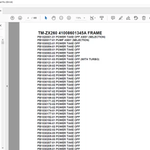 Tadano Crane TM-ZX260 41008601345A FRAME Parts Manual - PDF DOWNLOAD