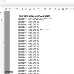 Tadano Crane TM-ZX260 41008601354A FRAME Parts Manual - PDF DOWNLOAD