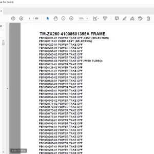 Tadano Crane TM-ZX260 41008601355A FRAME Parts Manual - PDF DOWNLOAD