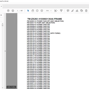 Tadano Crane TM-ZX260 41008601364A FRAME Parts Manual - PDF DOWNLOAD