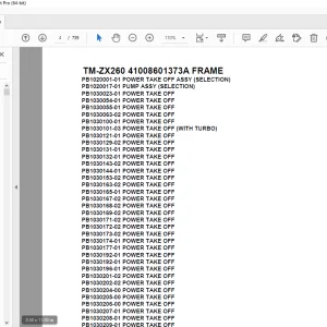 Tadano Crane TM-ZX260 41008601373A FRAME Parts Manual - PDF DOWNLOAD