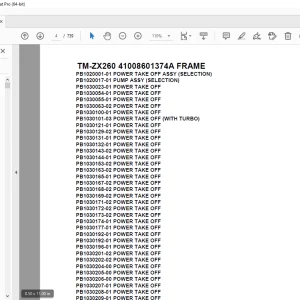 Tadano Crane TM-ZX260 41008601374A FRAME Parts Manual - PDF DOWNLOAD