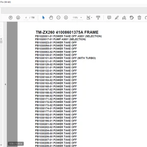 Tadano Crane TM-ZX260 41008601375A FRAME Parts Manual - PDF DOWNLOAD