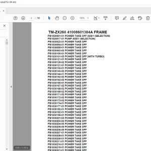 Tadano Crane TM-ZX260 41008601384A FRAME Parts Manual - PDF DOWNLOAD