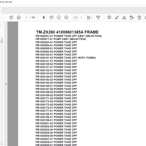 Tadano Crane TM-ZX260 41008601385A FRAME Parts Manual - PDF DOWNLOAD