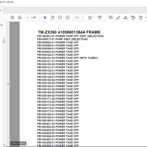 Tadano Crane TM-ZX260 41008601394A FRAME Parts Manual - PDF DOWNLOAD