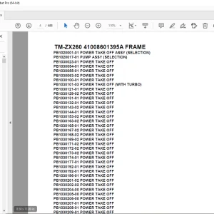 Tadano Crane TM-ZX260 41008601395A FRAME Parts Manual - PDF DOWNLOAD